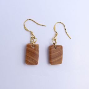 Brown lace agate with 925 sterling silver Dangle earrings