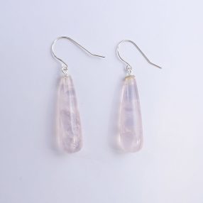 Rose quartz with 925 sterling silver Dangle earrings