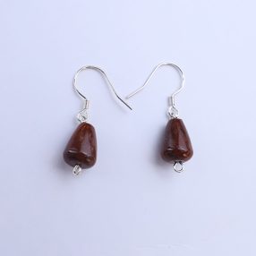 Brown Opal with 925 sterling silver Dangle earrings