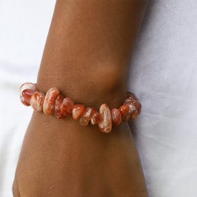 Freeform sunstone bracelet