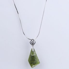 Idocrase pendant with 925 sterling silver necklace