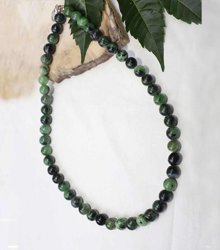Zoisite necklace with 925 sterling silver hook